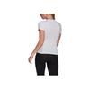 adidas Large Logo Sports Fitness Short Sleeve T-Shirt Women Tops White GL6845