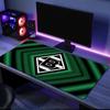 Green And Silver Abstract Mouse Pad, Rubber Base, Mouse Pad for Gamers and Office Use, Gaming Desk , Easy To Clean Mat Christmas fan gifts