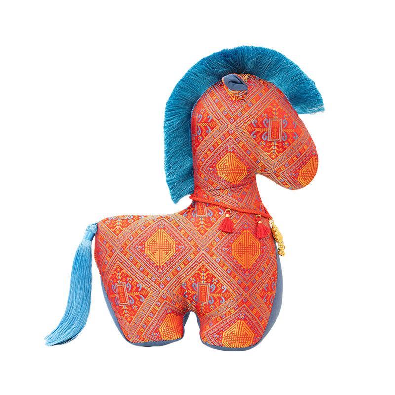 2026 Year of the Horse Plush Mascot: Zhuangjin Flower Horse Doll Ornament for Company Events