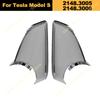 For Tesla Model S 2014- Silver Chrome Car Side Door Wing Cover Rear View Mirror Lower Housing Holder Caps Replacement