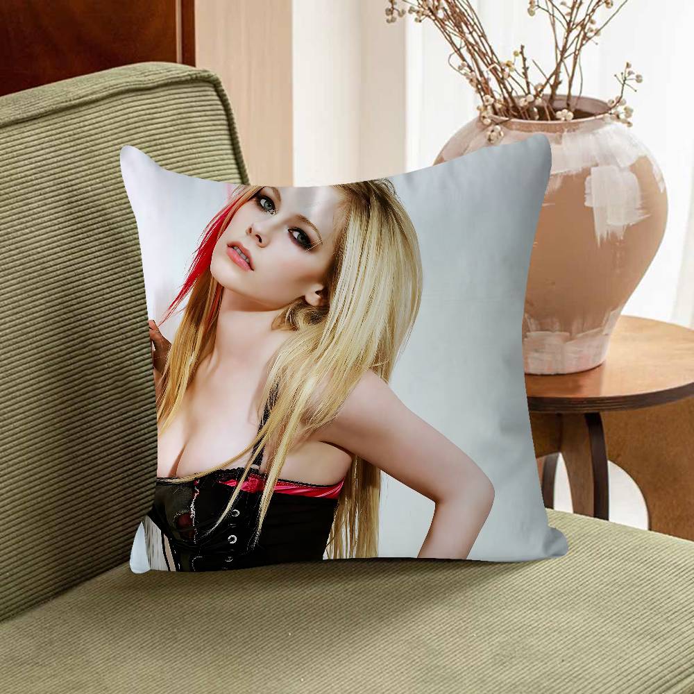 A-Avril Lavigne Kissenbezug 30x50 Polyester Sofakissen Dekorative Wurfkissen Heimdekoration Kissenhülle