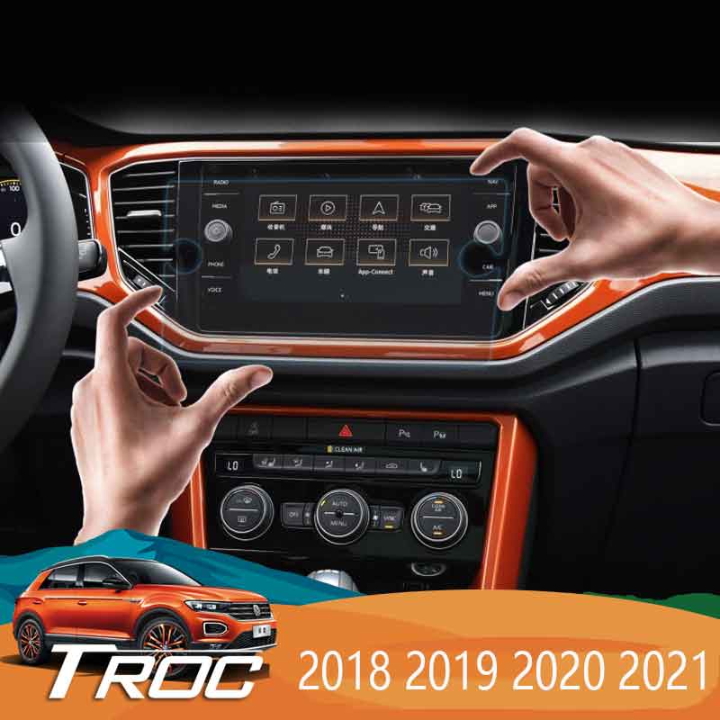 

For Volkswagen T-ROC T ROC 2018- 8 inch Car GPS Navigation Tempered Glass Screen Portective Film Auto Interior