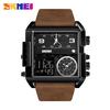 SKMEI Stainless Steel Mens Watches Quartz Military Sports Waterproof LED Digital Wristwatches