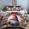 Christmas Gnome Print Bedding Set Duvet Cover 1 Duvet Cover 2 Pillowcases Adult and Children Bedding Set Luxury Holiday Gifts