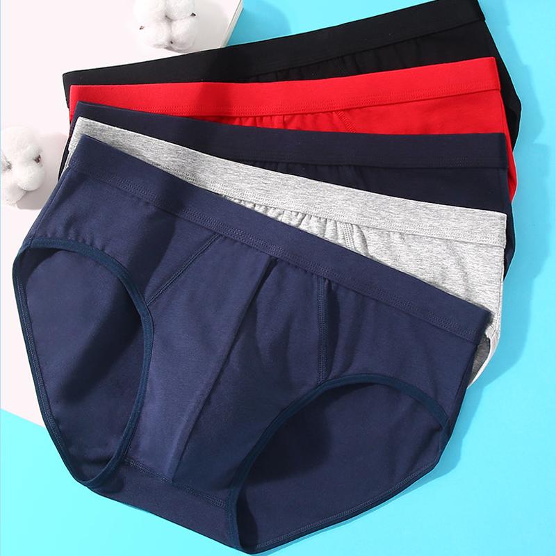 XL-8XL Taglie Forti Intimo da Uomo in Puro Cotone Slip Traspiranti a Vita Alta Intimo Plus Size Largo