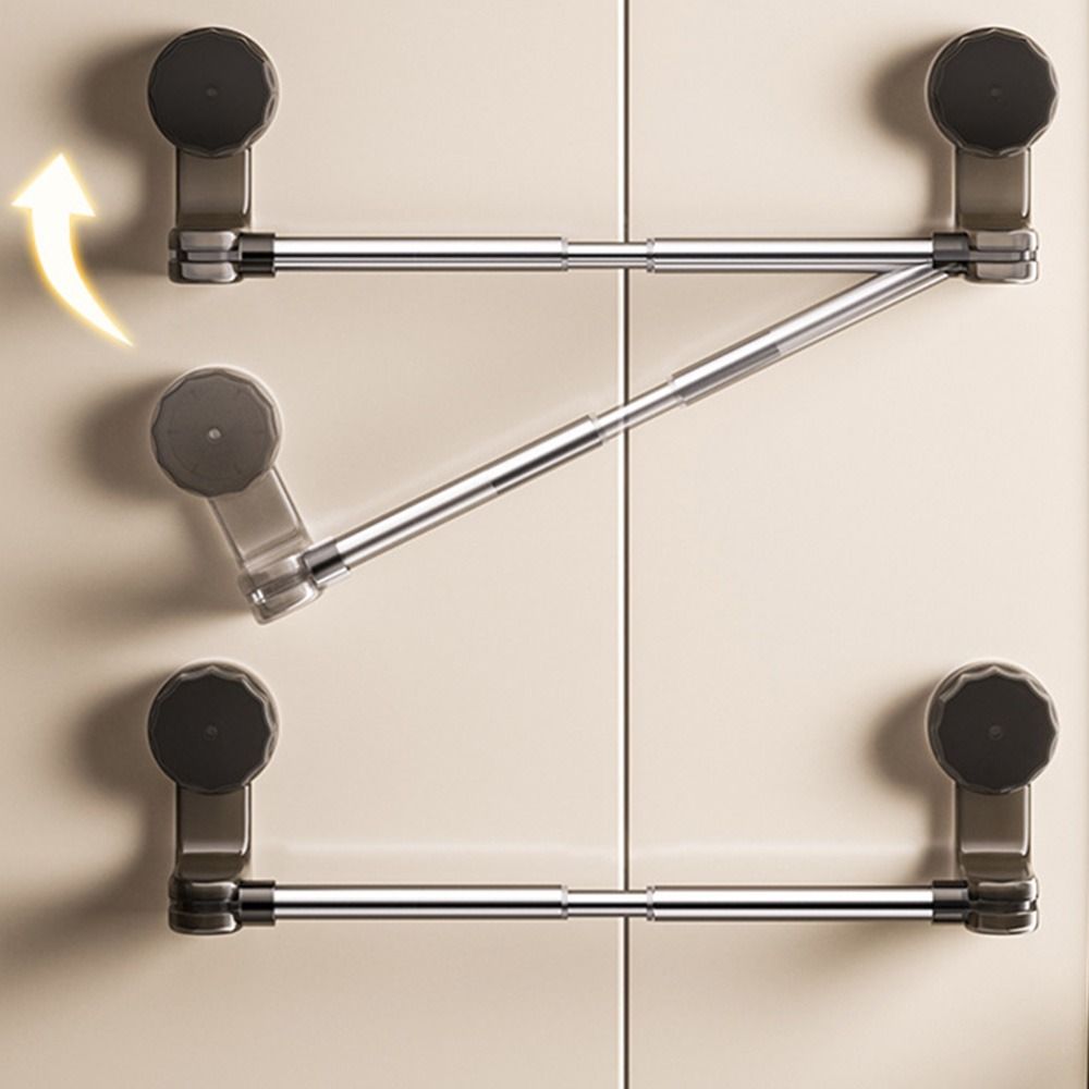 Wall-Mounted Retractable Towel Bar Strong Suction Shower Slipper Hanger Bathroom Towel Rod  Home