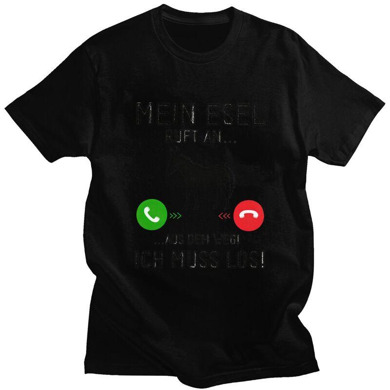Male Mein Esel Ruft An Maultier Landwirt T Shirt Streetwear Short Sleeves 100 Cotton Colthing Leisure Design Graphic Tees Shirt
