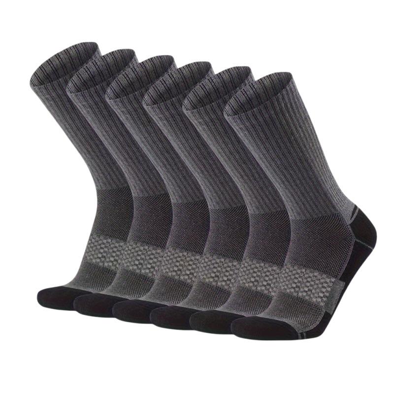 

5 пар мужских высоких рабочих носков с влагопоглощающими влагопоглощающими носками темно-серого