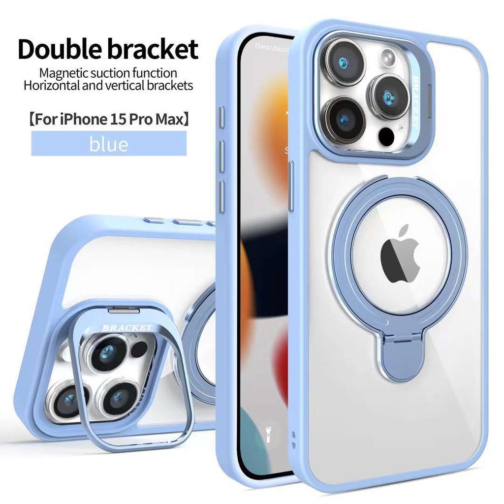U1 Dual Bracket Magnetic Suction Suitable for IPhone16promax Lens Holder Mobile Phone Case Apple 15 Same Color Lens Film