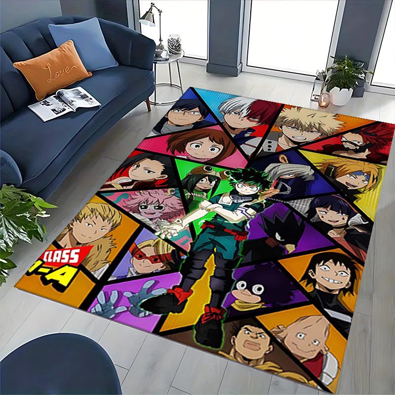 1pc My Hero Academia Class 1-A Characters Anime Chair Mat - Office Desk Protector, Non-Slip Carpet for Home Decor, Gaming Room, Seasonal Gift.Y004
