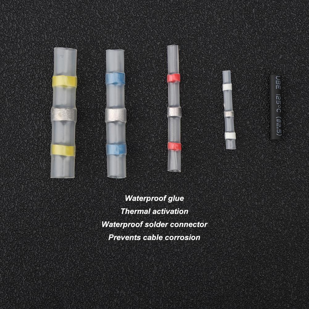 300 buc. Conector Terminal de Sârmă cu Manșon de Lipit Etanșare prin Sudură Izolație Termocontractabilă Impermeabil