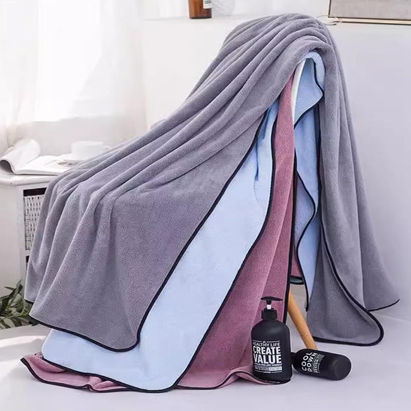 Extra Large Bath Towel 90X180CM Coral Velvet Adult Household Thickened Soft,quick To Dry, Absorbs Water, Household Blanket