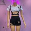 Anime Sexy Bunny Girl Cosplay Costumes Halloween Party Suit PU Leather Sexy Bodysuit Erotic Roleplay Women Sexy Lingerie