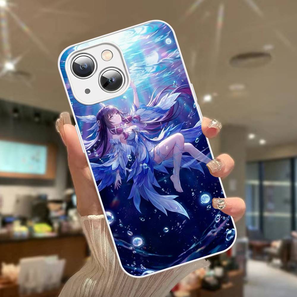 Genshin Impact Columbina Tempered Glass For iphone 14 13 12 11 Pro Mini XS MAX 14Plus X XS XR Cover