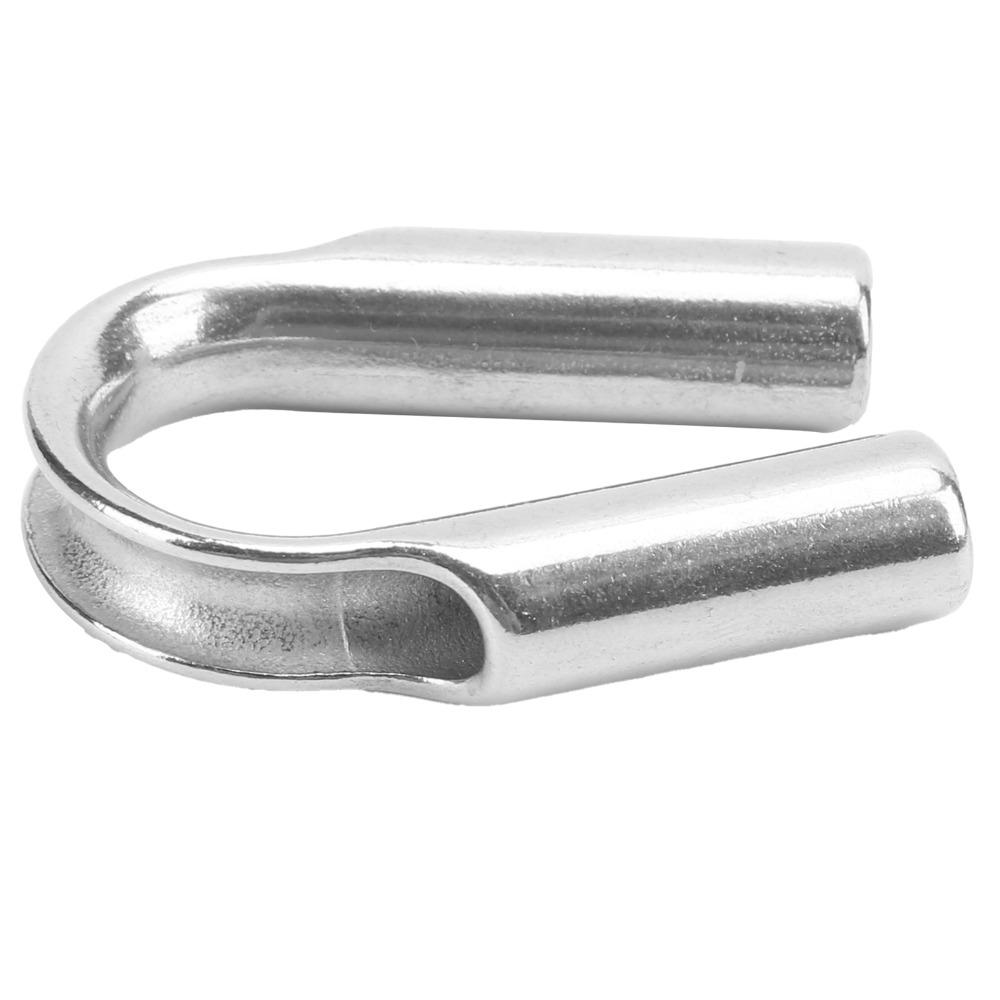 4pcs Durable Stainless Steel Thimbles Antirust Heavy Duty Thimble Winch Rope Thimble For Camping