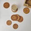 Handmade Placemat Pad Coasters Kitchen Table Mats Rattan Coaster Bowl Mats Padding Mat Insulation Pad Round Placemats