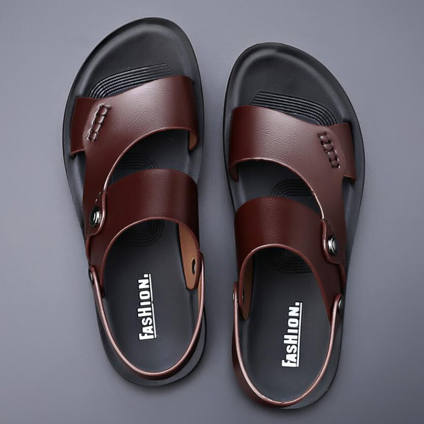 Summer Man's Genuine Leather Sandal for Men Beach Sandals Men Designer Men's Shoes Men's Comfortable Slipper Brands Shoes