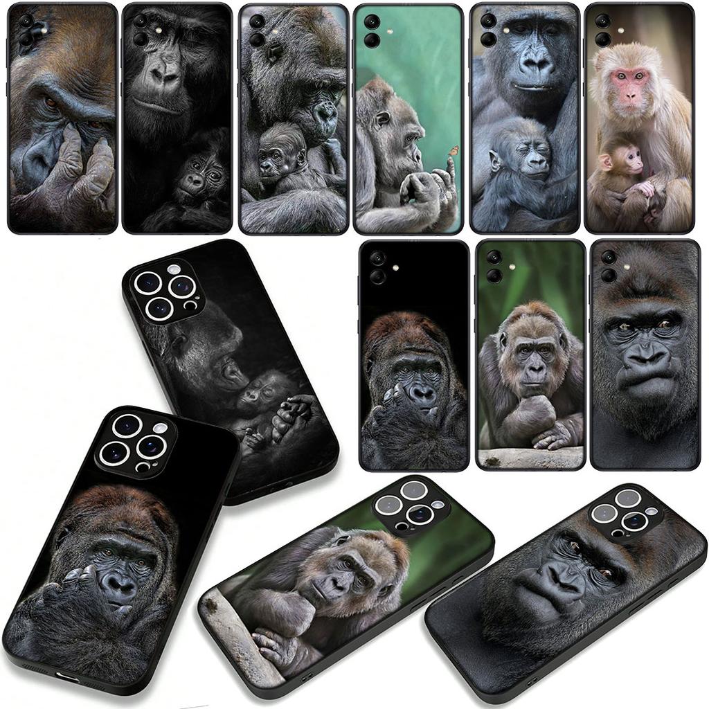 Monkey Cute Gorilla Ape Baby Case for Motorola Moto G54 G05 G24 G55 G75 G9 G85 G15 G57 G86 Power Edge 50 30 Ultra Fusion Neo Pro