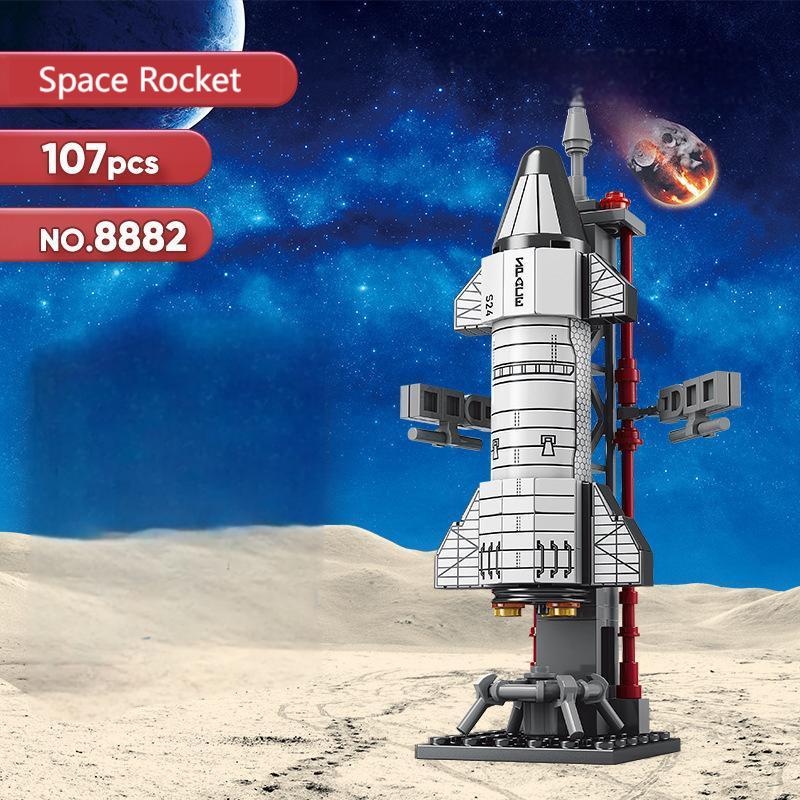 MOC Aerospaces Building Blocks Model Manned Rocket Craft Launch Center Space Spacecrafts Aviation City Bricks Kits Sets Ideas