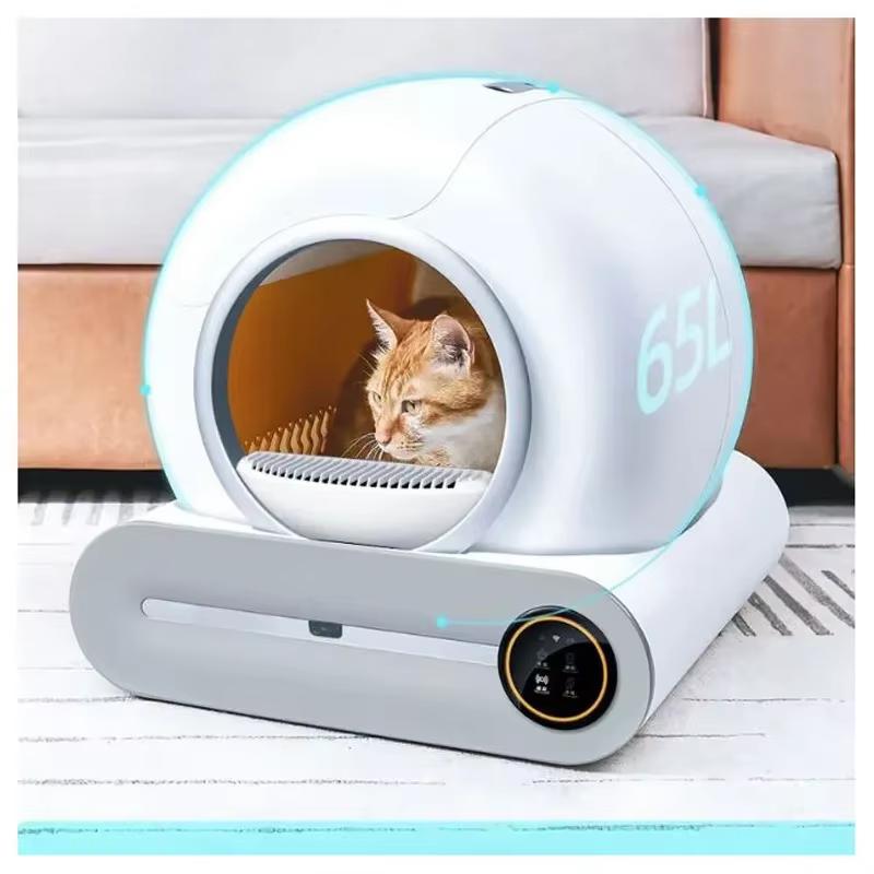 Tonepee 65L Automatic Intelligent Cat Litter Box, Self-cleaning Fully Enclosed Cat Litter Box, Household Pet Cat Litter Tray