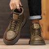 Martin boots men's winter black British style high-top knight boots men's outdoor middle-help combat training tooling leather boots