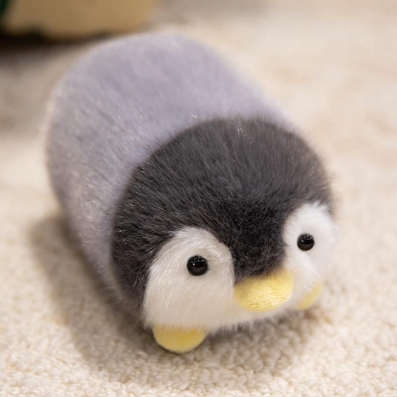 Cute Desktop Animal Plush Toys Cartoon Panda Elephant Penguin Piggy Capybara Doll Soft Cozy Lying Prone Pets Office Companion