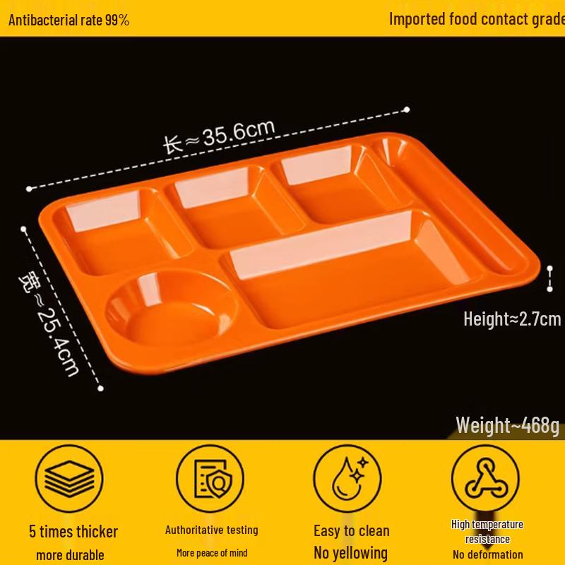 A8 Melamine Divided Cafeteria Tray