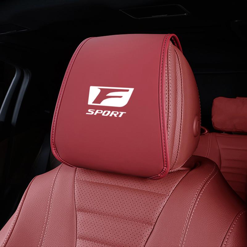 

Leather Car Pillowcase Car Supplies Headrest Cover For Lexus Fsport IS250 Ct200h Anti Fouling Decoration Headrest Mat tissue box