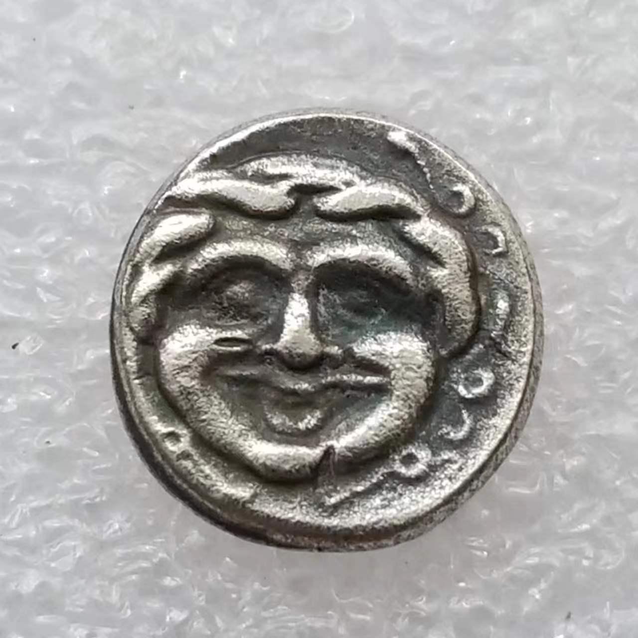 Ancient Greek Silver-Plated Brass Commemorative Coin #4649 Brass Silver Plated