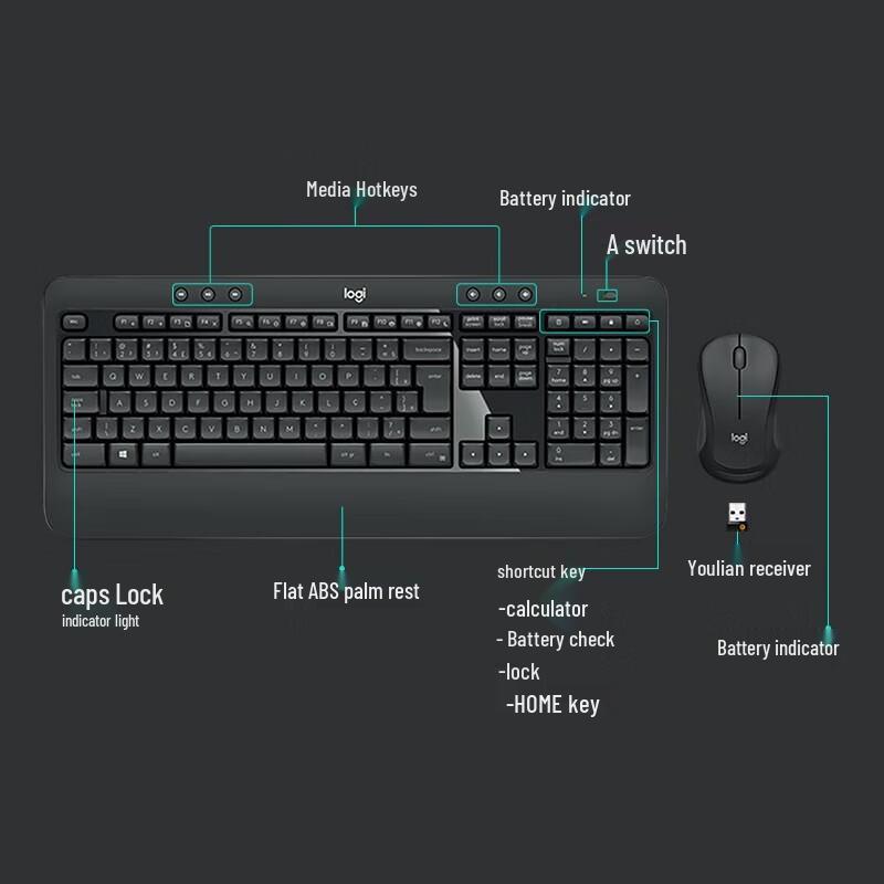 Logitech MK540 Wireless Keyboard and Mouse Combo