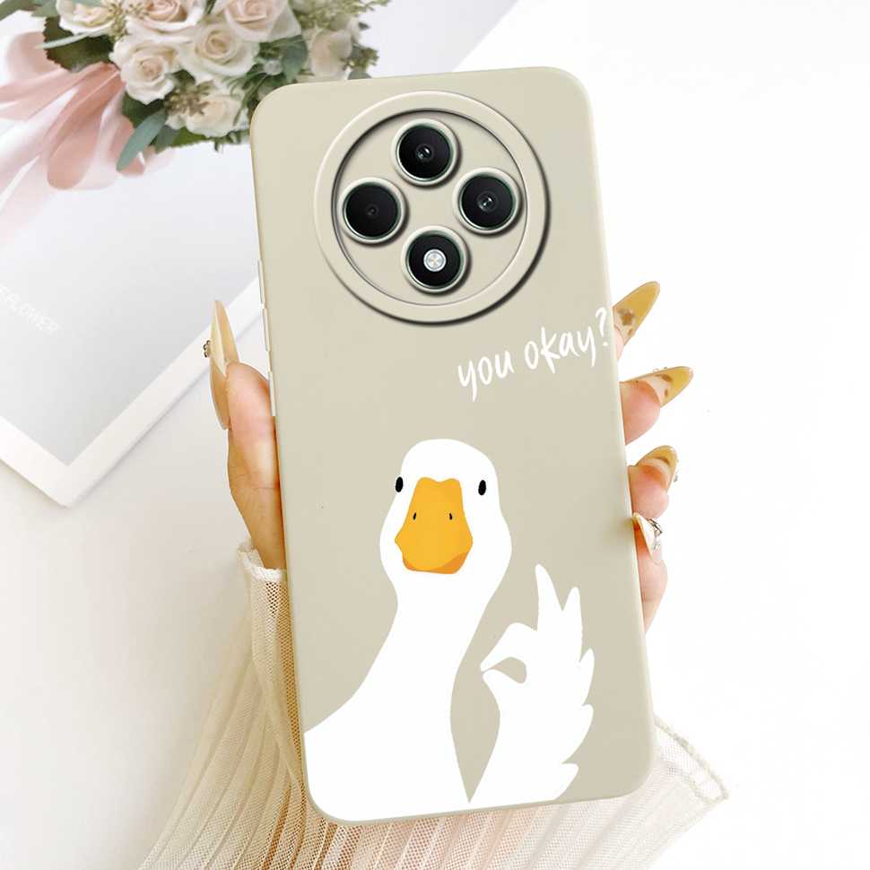For OPPO Reno 12F 5G Case Clear Cute Cat OPPO Reno12 F Reno12F Reno 12 F 5G CPH2637 Shockproof Soft Phone Cover Full Protector