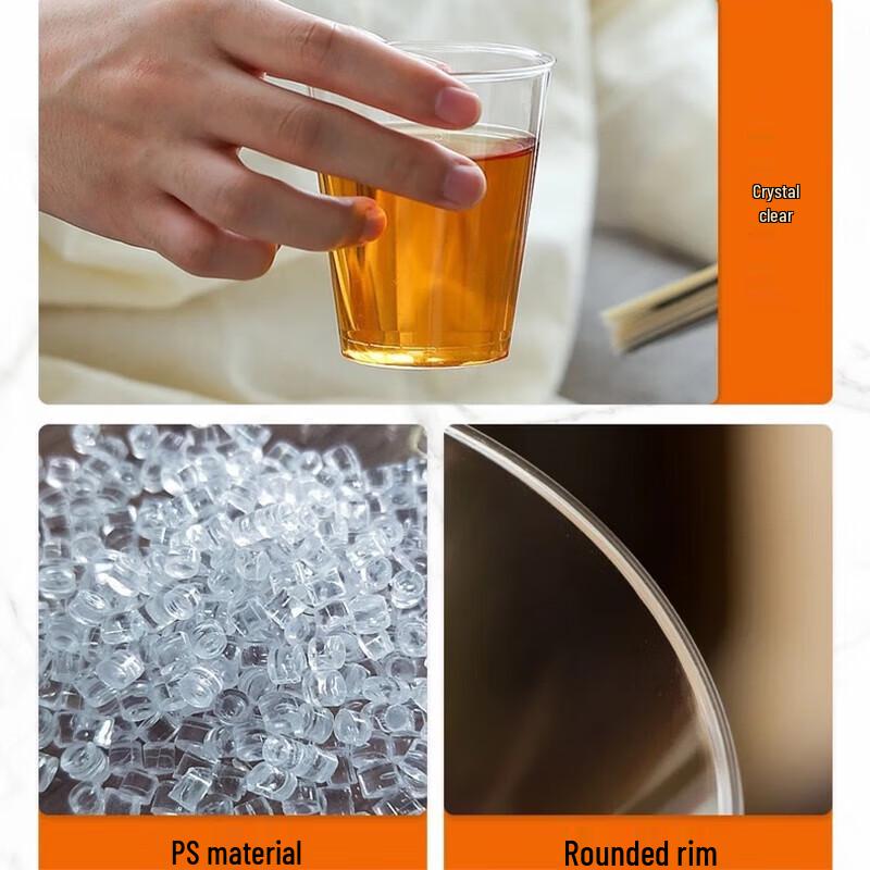 Jinwuyuan 240ml Transparente Einweg-Airline-Becher (60er-Packung)