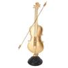 14.17 X 3.94 X 3.82in Violin Figurine Golden Violin Craft Music Art Decor for Home Office Desk Shelf