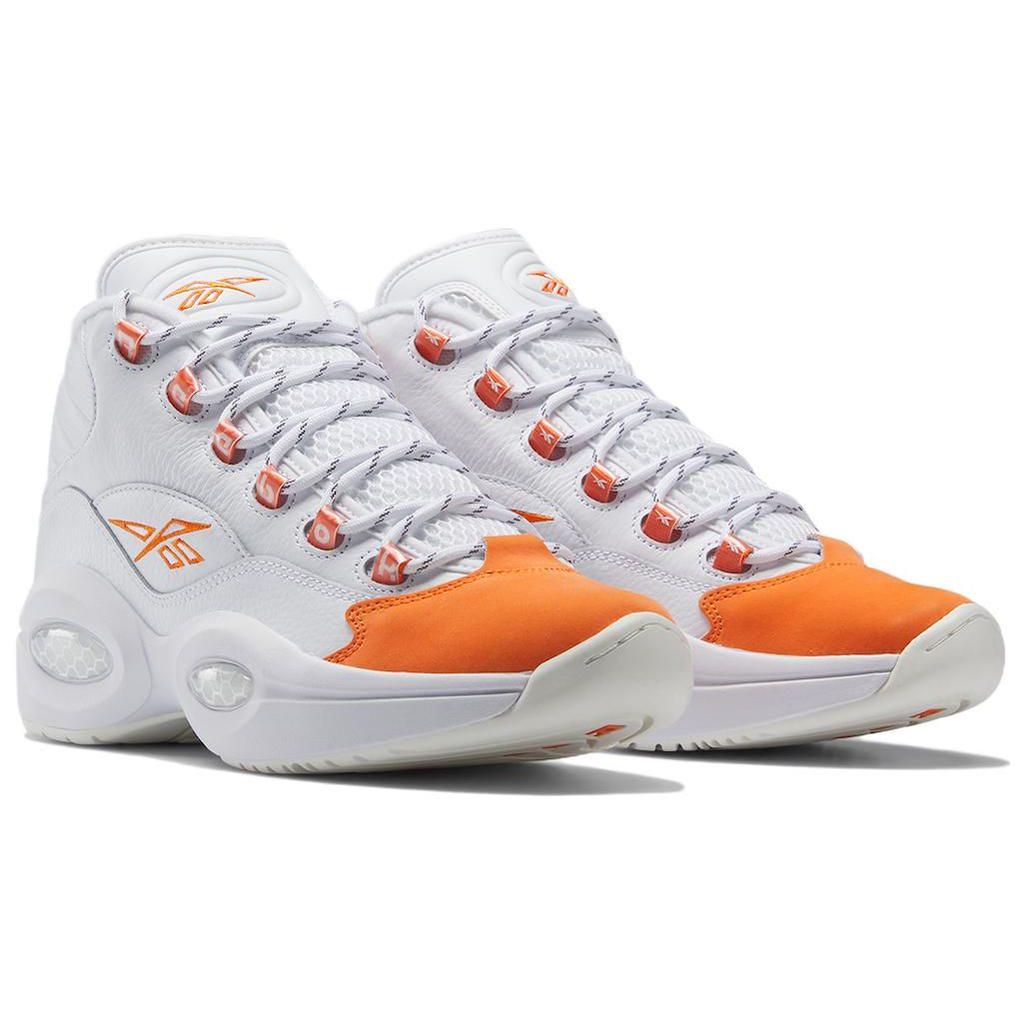 Reebok Question Mid Orange Toe 2023 Men Sneakers White HR1049