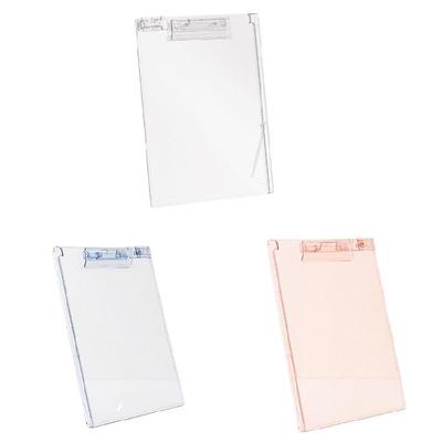 Clear Acrylic Clipboard 12.8x9Inch Light Weight Standing Up Clipboard Writing Board with Measuring Ruler and Pen Clip