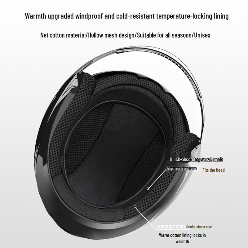 A1 Electric Motorcycle Helmet - Universal Four-Season Men & Women Half Helmet