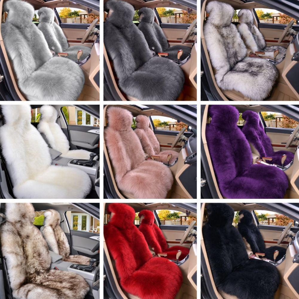 Plush Car Seat Cushion Soft Car Seat Protector Faux Fur Car Seat Cover Car Front Seat