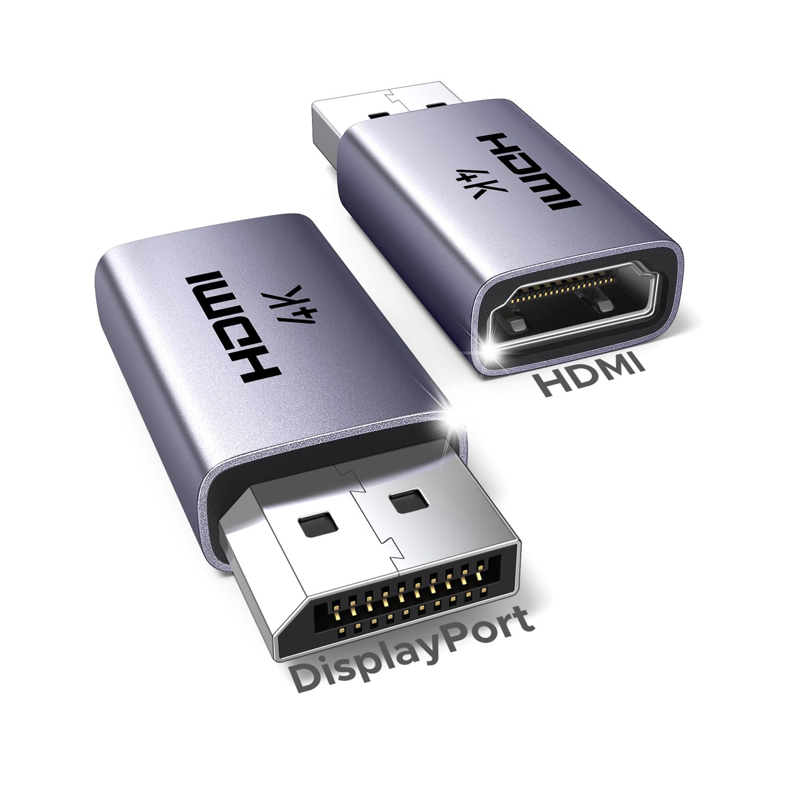 

UGREEN DisplayPort to HDMI Adapter 4K@30Hz 2-Pack сірий колір