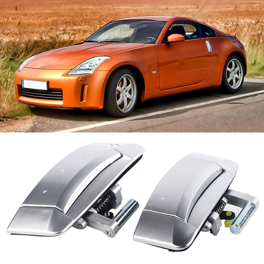 Pair of Left and Right Exterior Door Handle, Outside Outer Car Door Handle Fit for 350  2003-2009, OEM Numbers 80606-CD01E, 80606-CD01D, 80607-CD41E,