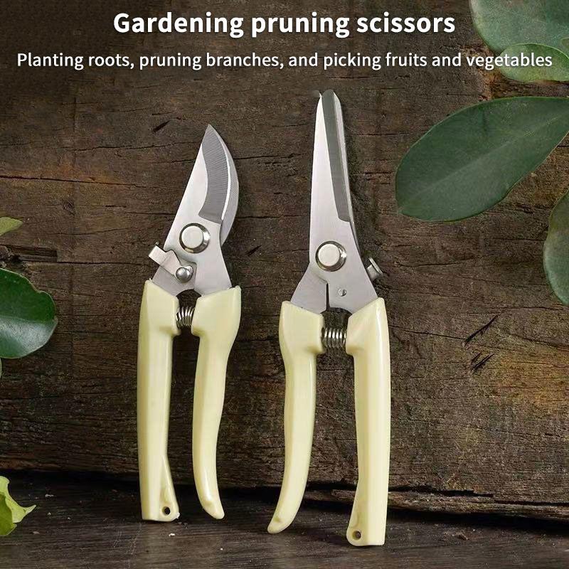 Stainless Steel Scissors Flower Cut Arrangement Pruning Fruit Tree Garden Branch Cutting Household Grafting Gardening Scissors