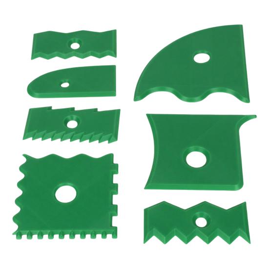 7 Pcs Pottery Clay Foot Shaper Pottery Art Trimming Tools Clay Scrapers Ceramic Sculpting Tool for Beginners Professionals