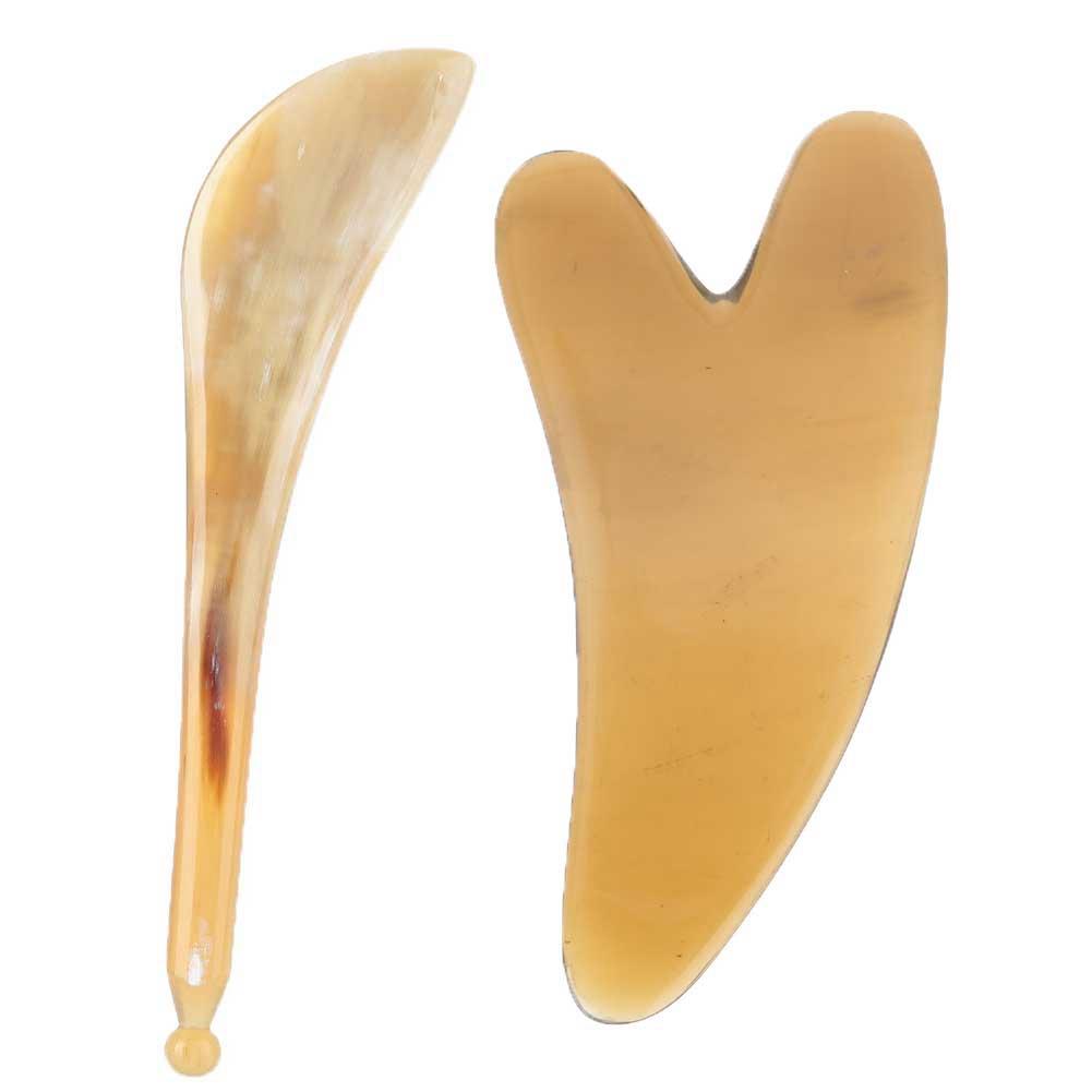 

Natural Horn Guasha Board Scraping Plate Body Health Care Massager Tool Acupuncture Stick