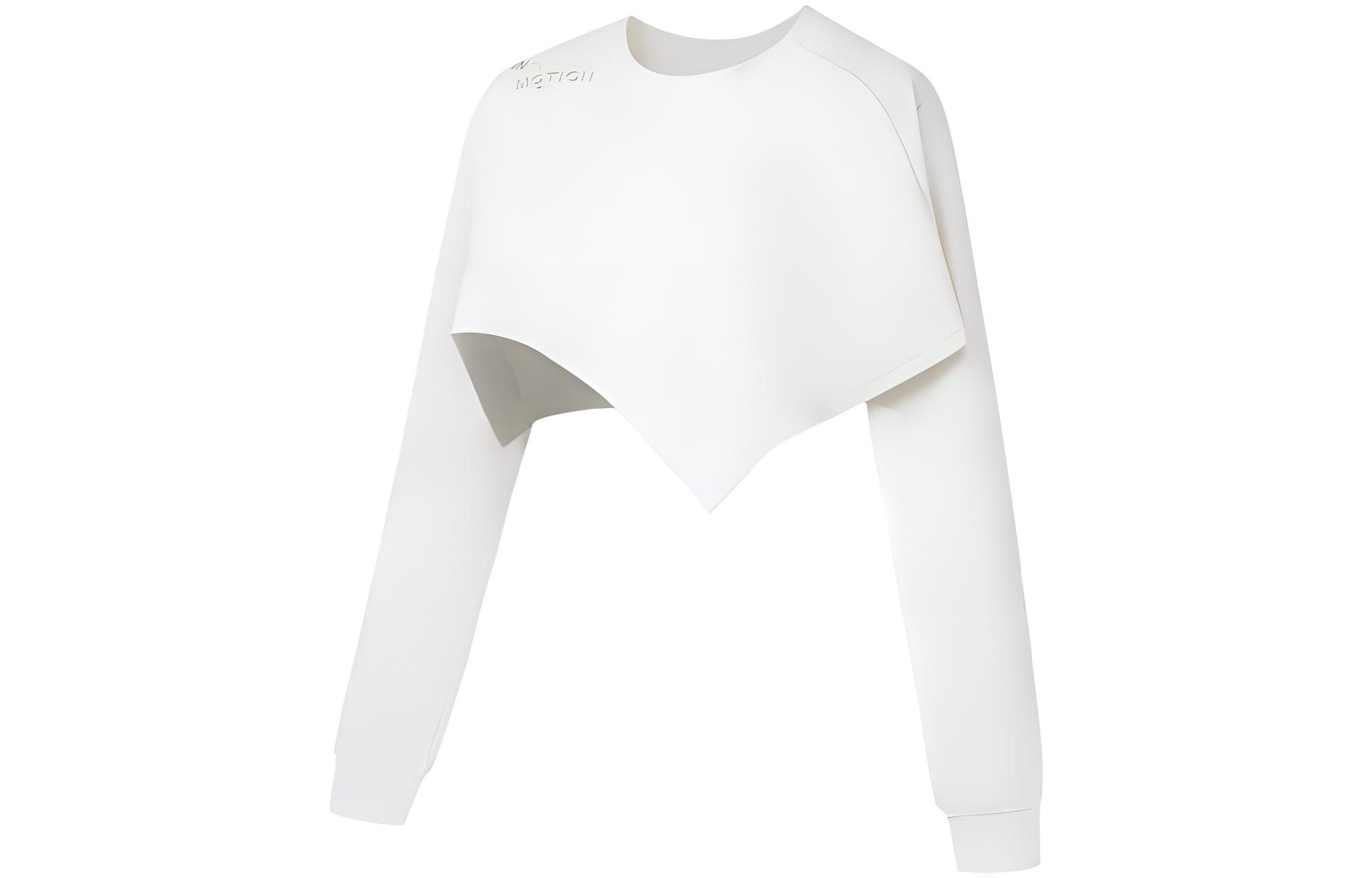 Li Ning Fitness Series Sweatshirts Women s White Crew Neck Moderate Mock Two Piece AWDS934-1 XS