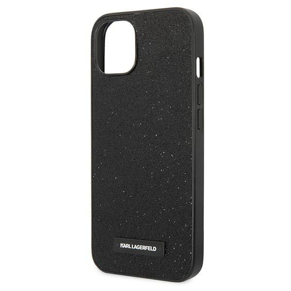 Karl Lagerfeld Klhcp14Mg2Elk Iphone 14Plus / 15 Plus 6,7 Coque Rigide Noir/Black Logo Plaque Pailletée