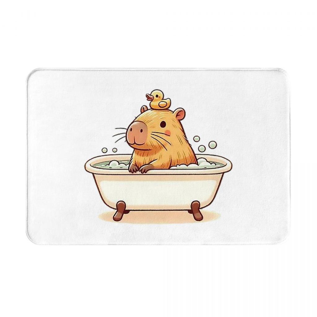 Capybara Doormat Durable Carpet Rug Kitchen Entrance Home Floor Mat for Bathroom Footpad Mats