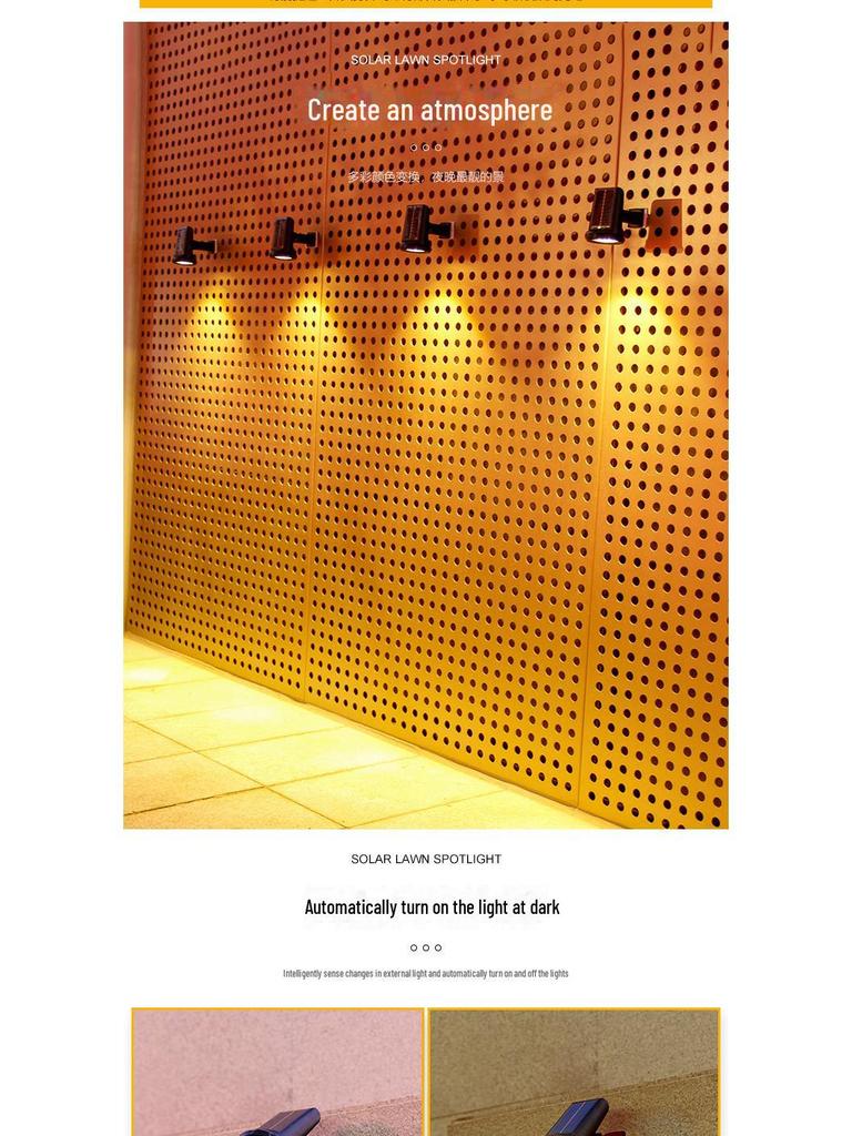 Super Bright Waterproof Solar Garden Spotlight for Outdoor Landscapes