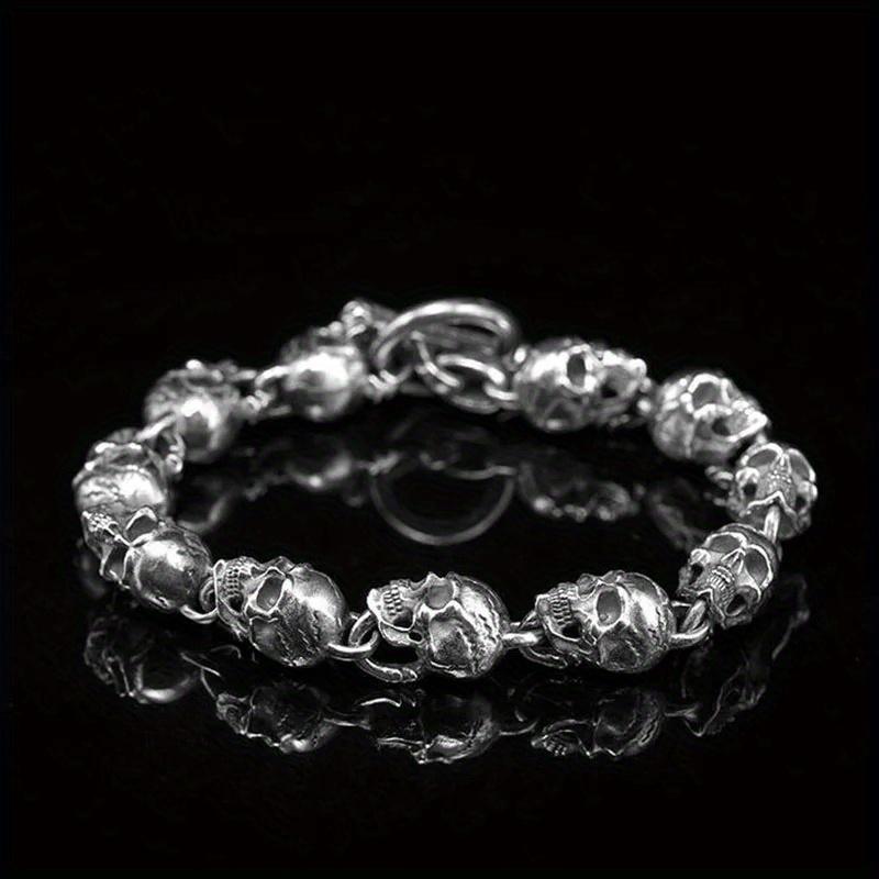 Skeleton Motorcycle Rider Rope Trendy Men's and Women's Skeleton Retro Punk Bracelet