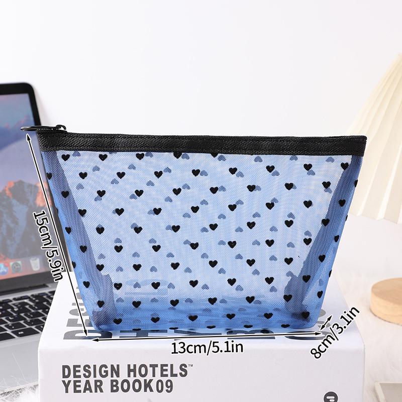 Große Kapazität Mesh Klar Kosmetiktasche Tragbar Reise Kulturtasche Schwarze Make-up Tasche Reißverschluss Aufbewahrungstasche Damen Beauty Organizer