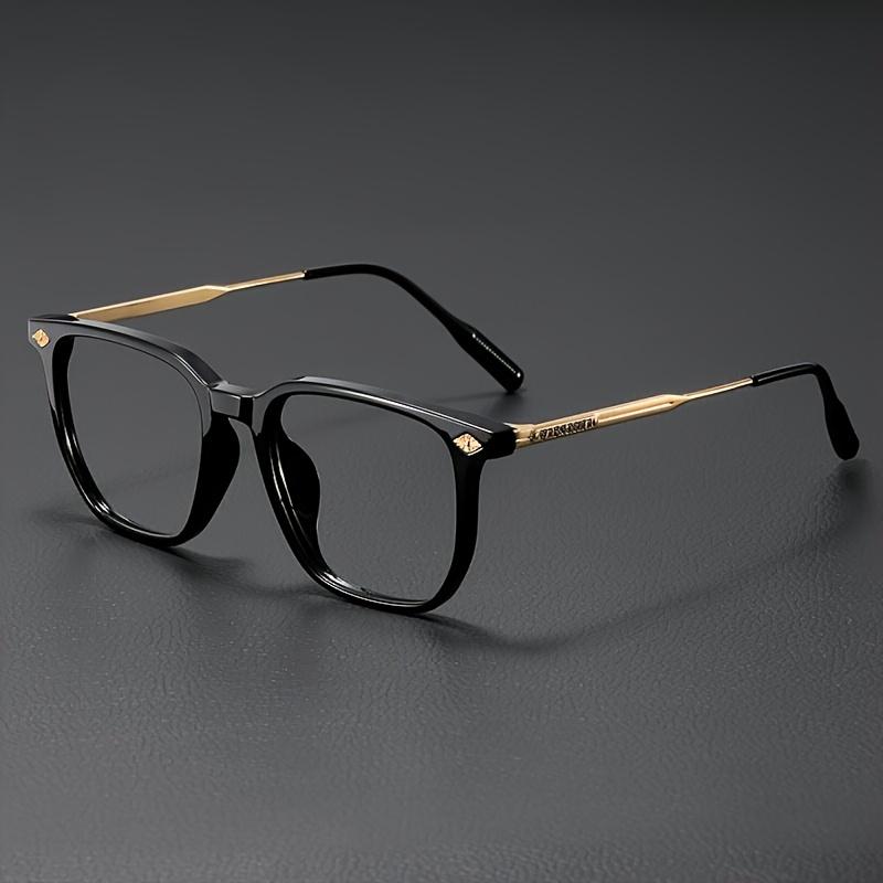 1pc Fashion Glasses - Classic Square Metal Frame, Clear Lenses, Cyberpunk Style,Suitable for Men and Women