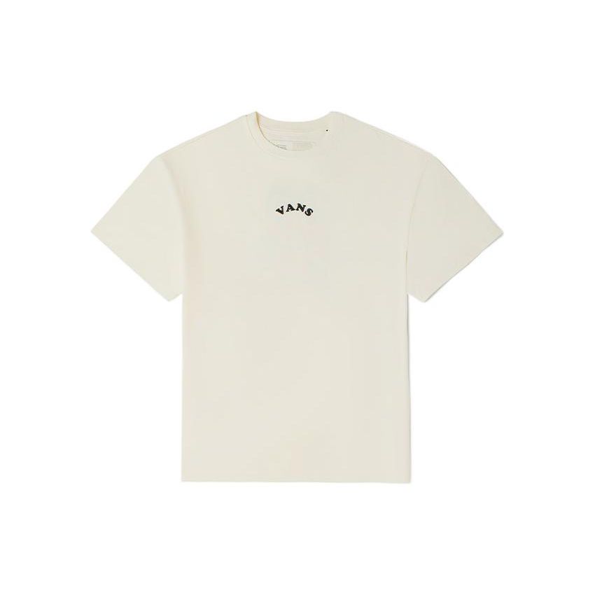 Vans American Vintage Solid Color Bulb Print Crew Neck Short Sleeve T-Shirt Unisex Tops Vintage-White VN0A7PZQ3KS